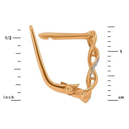 15mm High 'Infinity Love' Earrings Featuring 26 Diamonds