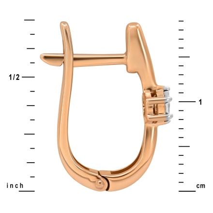 Diamond Leverback Earrings N/A. View 2