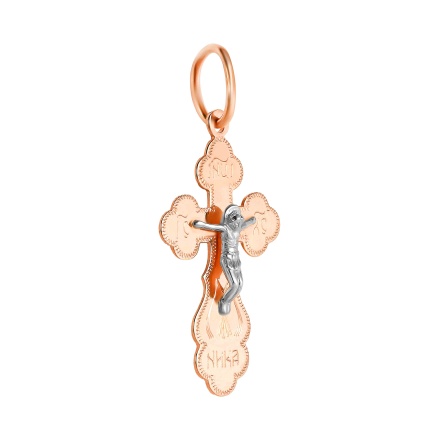 'Immortal God' Orthodox Crucifix Pendant. View 2