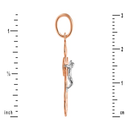 Size of 'Immortal God' Orthodox Crucifix Pendant.