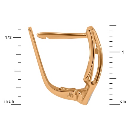 Ultimate Earrings Featuring 16 Diamonds. Hypoallergenic 585 Rose Gold, Rhodium Detailing. View 2