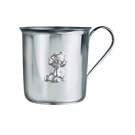 'A Puppy' Baby Silver Cup. Hypoallergenic Antimicrobial 925/999 Silver