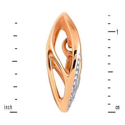 'Swaying' Diamond Pendant. View 3