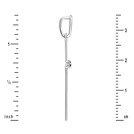 Size of Diamond and Sapphire Protestant Subtle Cross