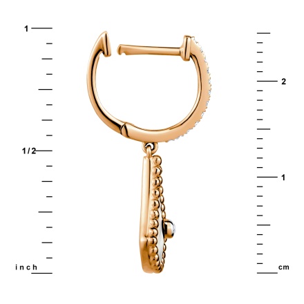 Height of Mother-of-Pearl and Diamond Earrings Nefertiti