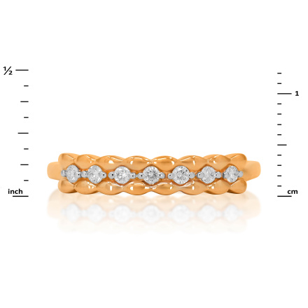 Anniversary Diamond Ring with Slicked Design - Angle 2