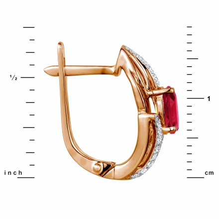 Height of Imaginative Ruby and Diamond Earrings