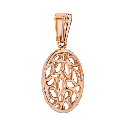 Nature-inspired Golden Pendant. View 2