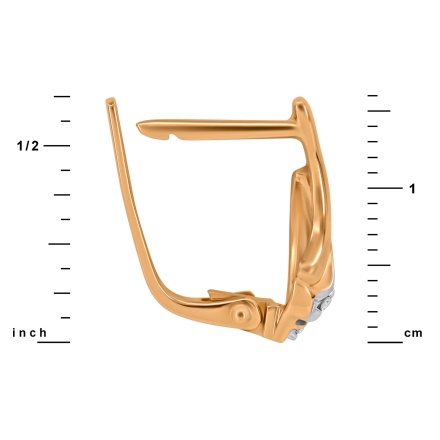 Shiny Earrings Featuring 16 Diamonds: Height 16mm