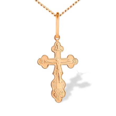 Gold Christening Cross Necklace 14K Yellow Gold adjustable chain length  Bloom Jewellery