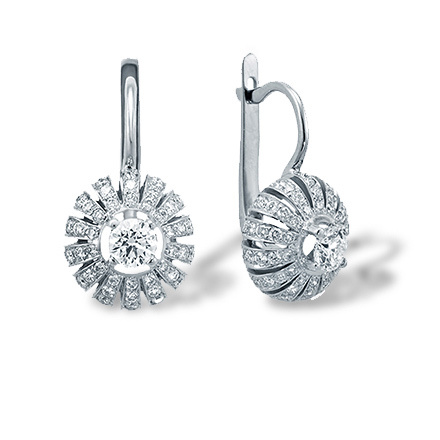 Estate Diamond Jewelry Certified Dome Earrings Golden Eastern Motif Diamond Earrings The Art Of Seduction Series
