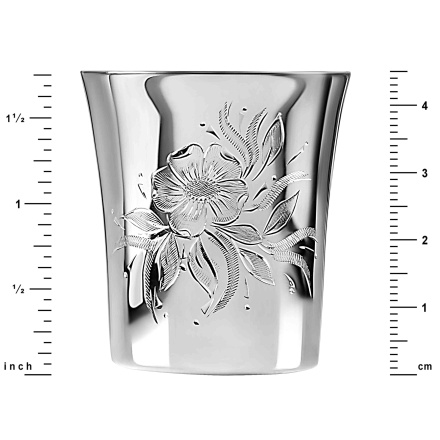 Height of Tequila Shiny Silver Shot Glass: 45mm