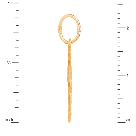 The Phoenix Bird Orthodox Christening Cross in 585 Rose Gold. View 3