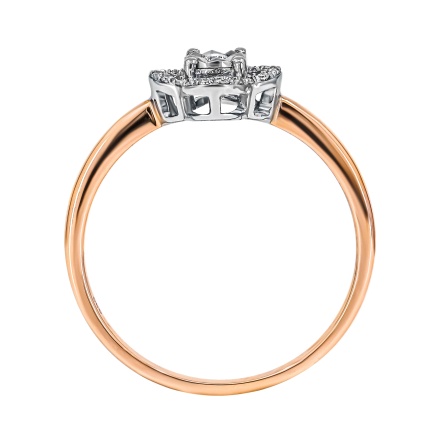 Wildflower-inspired Diamond Ring in 2-tone gold - Angle 4