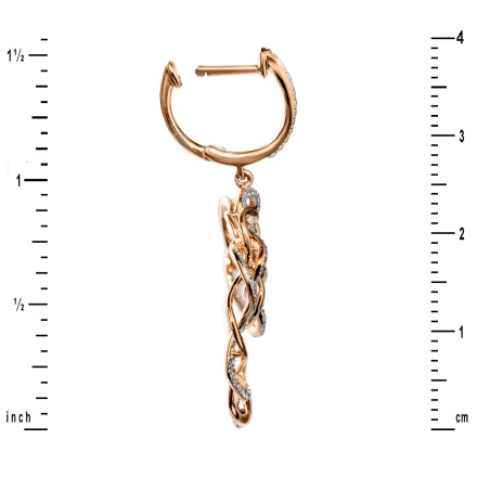 Height of Artistically Designed Diamond Dangle Earrings