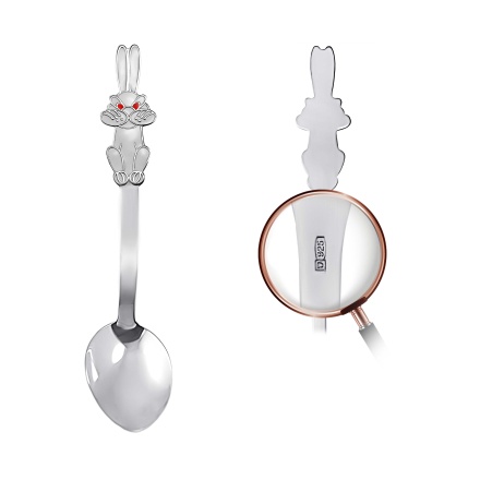 Child Silver Spoon 'a Rabbit'. View 2
