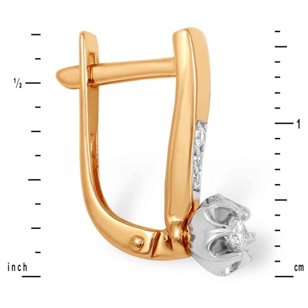 Diamond Earrings with Classic Russian Influence. View 2