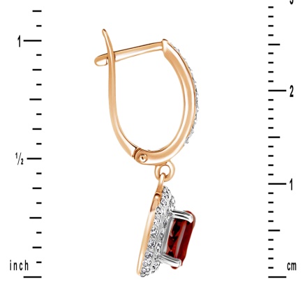 Rose Gold Earring Height. View 2