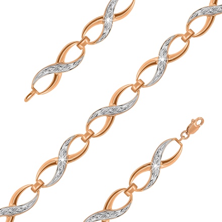 Infinity-link Bracelet Featuring Diamonds, Collage