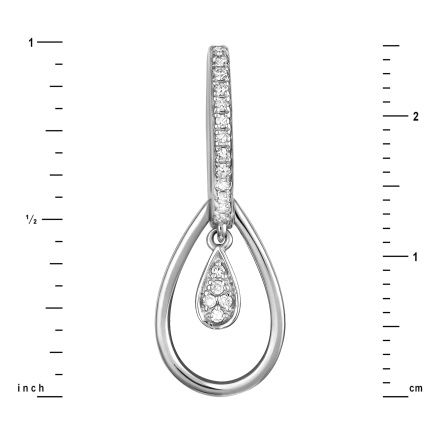 "Drop 'N' Drop" Diamond Huggie Earrings. View 2