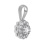 Raspberry motif diamond pendant made of 14kt white gold. View 2