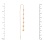 Length of Threader Earrings with Faceted Gold Beads