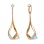 Striking Earrings with 100 Diamonds. Hypoallergenic Cadmium-free 585 (14K) Rose Gold