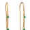 Emerald Threader Earrings. View 2