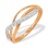 Diamond Melee in Gold Layered Wave Ring. Tested 585 (14K) Rose and White Gold