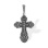 Men's Body Cross 'Crucifix. The Guardian Angel'. Blackened Hypoallergenic Certified 925 Silver