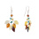 Amber and turquoise drop earrings