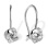 CZ Swirl Kids' Earrings. 585 (14kt) White Gold