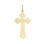 Orthodox cross pendant in diamond-cut 14kt yellow and white gold. View 4
