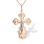 Orthodox Body Crucifix Pendant For Him. Certified 585 (14kt) Rose and White Gold