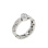 Certified Diamond Solitaire Flexible Ring. Sectional Palladium White Gold Ring