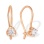 CZ Rosebud Earrings. Certified 585 (14kt) Rose Gold