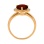 Rose Gold Ring Featuring Garnet and 3 Diamonds - Angle 4