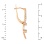Height of CZ Scarf Leverback Earrings