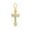 Russian lace-inspired Orthodox cross pendant in 14kt yellow and white gold. View 2