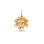 Golden Maple Leaf Pendant. Certified 585 (14kt) Rose Gold