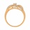 Milgrain Detail Ring Featuring 33 Diamonds. Hypoallergenic 585 Rose Gold, Rhodium Detailing. View 4
