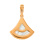 REverse of Mother-of-Pearl and Diamond Pendant Nefertiti