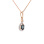 Genuine Blue Topaz and CZ Pendant. 585 (14K) Rose Gold. View 2