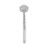 Engagement Ring Featuring 45 Diamonds. Tested 585 (14K) White Gold, Rhodium Finish. View 3