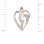 Size of Pave CZ Heart Earrings Made of 585 Rose Gold