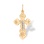Russian Trefoil Cross. Certified 585 (14kt) Rose and White Gold