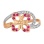 Ruby and Diamond Flower Ring. View 3