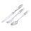Child Silver Cutlery Set a 'Seated Boy'. Antimicrobial 830/999 Silver, Stainless Steel