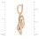 Rose Gold Romantic CZ Flower Pendant. View 3