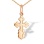 Embossed Orthodox Baptismal Cross. Certified 585 (14kt) Rose Gold